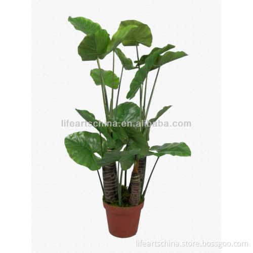 artificial plant, 105cm plastic colocasia esculenta, evergreen big leaf tree